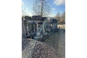 Umgekippter Sattelzug