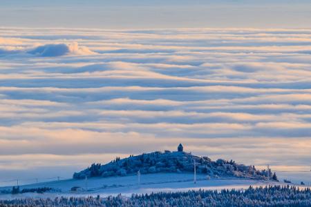 Wolkenmeer - Blick vom Fichtelberg in Oberwiesenthal 