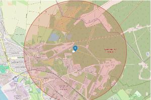 Der Evakuierungsbereich