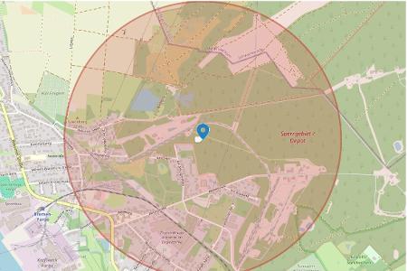 Der Evakuierungsbereich