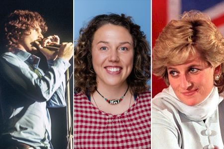 Collage aus Jim Morrison, Laura Dahlmeier und Lady Diana Spencer