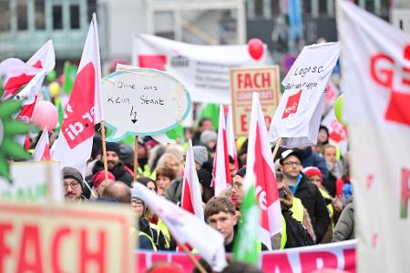 Warnstreik in der Hauptstadt.