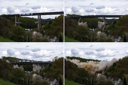 Im Mai 2023 wurde die alte Brücke gesprengt - 17.000 Tonnen Schutt mussten beiseite geräumt werden. (Archivbild)