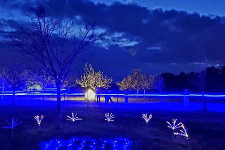 Blaue Lichter, Winter, Camping