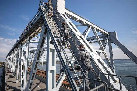 Treppe, Winter, Camping