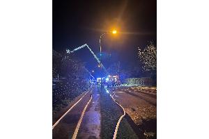 Blick auf einen Teil der Einsatzstelle in Krefeld