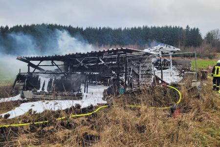 Scheunenbrand in Saalhausen.