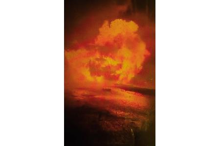 Das Flammenbild des brennenden Gases war durchaus beeindruckend