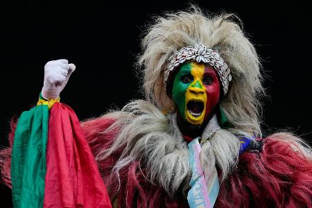 Afrika Cup: Ein Senegal-Fan reagiert bei dem Vorrundenspiel der Gruppe D gegen DR Kongo am 2. Spieltag. 