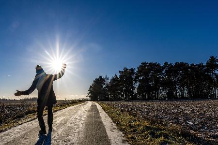 Sonnenschein im Winterwunderland.