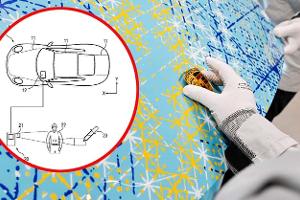 Porsche Taycan Turbo S Sonderwunsch Farb-Patent Chamäleon-Auto