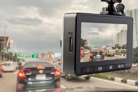 Car CCTV camera video recorder for driving safety on the road