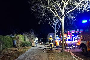 Die Feuerwehr an der Einsatzstelle