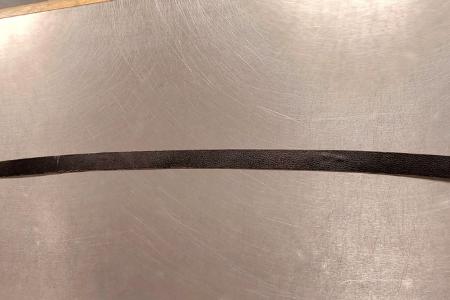 Sichergestelltes Tatmittel: Gürtel mit Metallschnalle