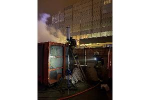 Feuerwehr Stuttgart, Containerbrand Baustelle Klinikum Stuttgart