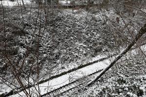 Ast im Gleisbett. Die beigefügten Fotos dürfen nur in Zusammenhang mit dem unmittelbaren Einsatzereignis verwendet werden. Für andere Berichterstattungen ist die Zustimmung der Pressestelle FFH einzuholen.