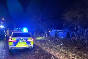 Unfallstelle in Karlstein (Bayern)