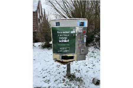 Beschädigter Zigarettenautomat