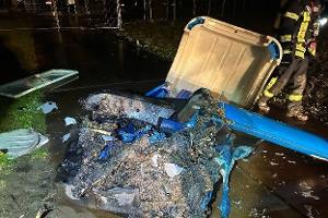 Zerstörtes Dixi-Klo