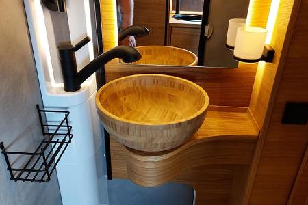 Dethleffs E.home Eco Wohnmobil-Studie E-Camper Waschbecken