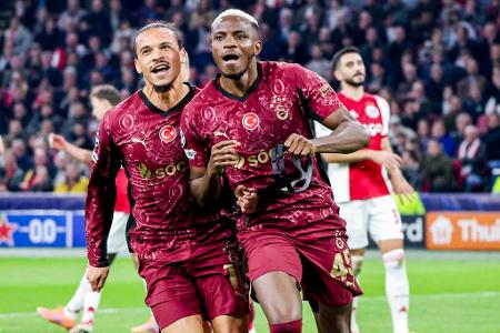 ANGRIFF: Victor Osimhen (Galatasaray) - Dem FC Bayern soll nach Angaben der 'tz' über einen Mittelsmann ein Transfer von Galatasaray-Stürmer Victor Osimhen angeboten worden sein. Allerdings habe Sportvorstand Max Eberl abgewunken, heißt es.