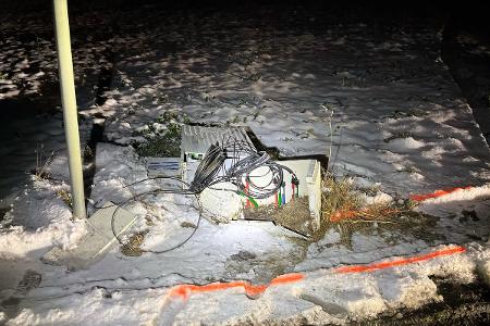 beschädigter Stromkasten