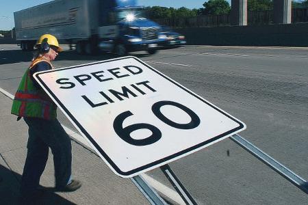 Tempolimit Speed Limit USA Amerika Verkehrsschild