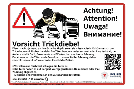 Polizei Autobahn Trickbetrug
