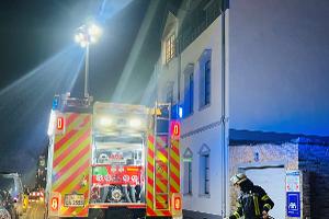 Löschfahrzeug der Feuerwache 2 an der Einsatzstelle
