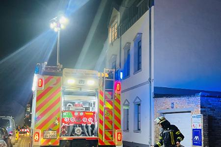 Löschfahrzeug der Feuerwache 2 an der Einsatzstelle