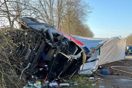 Unfallstelle auf der A2