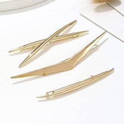 3 Stück Haarklammer geometrische Form Haarnadel Minimalismus Haarspangen Gold Haarspangen Set Mode Haarschmuck für Frauen und Mädchen von 通用