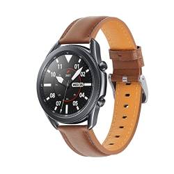 Echtleder-Armband, kompatibel mit Galaxy Watch 3 41mm/45mm, Damen Herren 20mm/22mm Schnellverschluss-Armband für Galaxy Watch 42 mm/Watch 4 Classic/Watch 46 mm Smartwatch von 通用