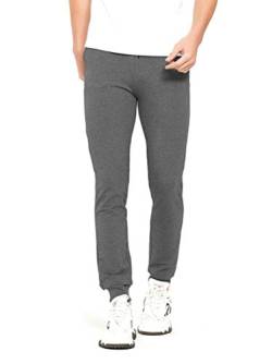 通用 Extra Lang Herren Jogginghose Slim Fit Sporthose Hose mit Reissverschluss Taschen (Dark Gray/36inseam(91.5cm), L) von 通用