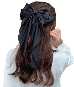 Schleifen Haarspangen,Bogen Haarspangen,Große Haarschleifen Clip Haarklammern Haarschmuck Schleife Modisch Süß für Damen Mädchen (Schwarz) von 通用