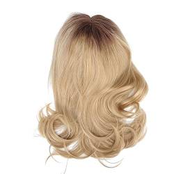 Lange blonde Perücke, lange gewellte Perücke lockig für Cosplay Halloween für Frauen für den täglichen Partygebrauch von 01
