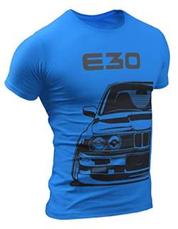 E30 M3 Street Style Herren T-Shirt (XL, Königsblau) von 1/4 Mile Clothing