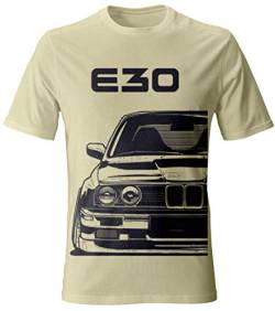 E30 M3 Street Style Herren T-Shirt (XL, Sand) von 1/4 Mile Clothing