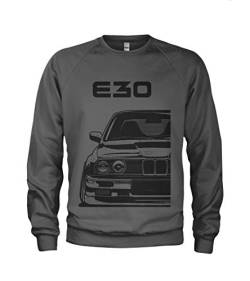 1/4 Mile Kult E30 M3 Herren Sweatshirt #1957 (L, Dunkelgrau) von 1/4 Mile Kult