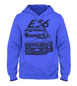 1/4 Mile Kult E36 M3 Herren Kapuzenpullover #2066 (2XL, Königsblau) von 1/4 Mile Kult