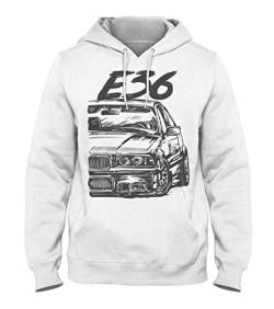 1/4 Mile Kult E36 M3 Herren Kapuzenpullover #2066 (3XL, Weiß) von 1/4 Mile Kult