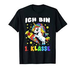 Ich Bin 1. Klasse Einhorn Mädchen Einschulung Unicorn T-Shirt von 1 Klasse Einschulungs T-Shirt Shop