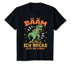 Kinder Bääm Ich Rocke Jetzt Die Schule Dino Einschulung DInosaurier T-Shirt von 1 Klasse Einschulungs T-Shirt Shop