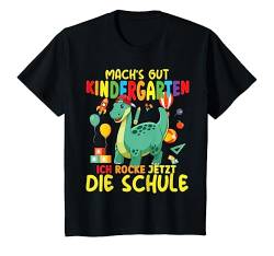 Kinder Mach's Gut Kindergarten Ich Rocke Jetzt Die Schule Dino T-Shirt von 1 Klasse Einschulungs T-Shirt Shop