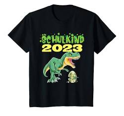 Kinder Schulkind 2023 Dinosaurier Dino Jungen T-Rex Einschulung T-Shirt von 1 Klasse Einschulungs T-Shirt Shop