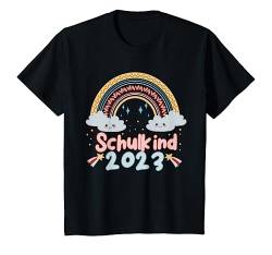 Kinder Schulkind 2023 Regenbogen Schulanfang Einschulung Mädchen T-Shirt von 1 Klasse Einschulungs T-Shirt Shop