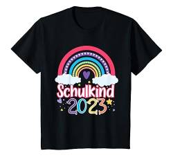 Kinder Schulkind 2023 Regenbogen Schulanfang Einschulung Mädchen T-Shirt von 1 Klasse Einschulungs T-Shirt Shop