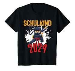 Kinder Schulkind 2024 Einschulung Mädchen Jungen Schule Ninja T-Shirt von 1 Klasse Einschulungs T-Shirt Shop