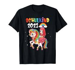 Schulkind 2023 Einhorn Prinzessin Mädchen Einschulung T-Shirt von 1 Klasse Einschulungs T-Shirt Shop