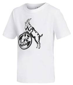 1. FC Köln Kinder T-Shirt Basic - Weiß - Logo Shirt Kids - Diverse Größen Größe 152 von 1. FC Köln